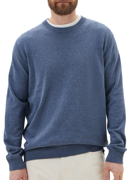 Пуловер однотонный мужской / Синий / 48 Пуловер однотонный мужской / Синий / 48