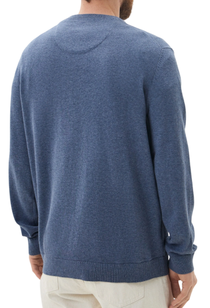 Пуловер однотонный мужской / Синий / 48 Пуловер однотонный мужской / Синий / 48