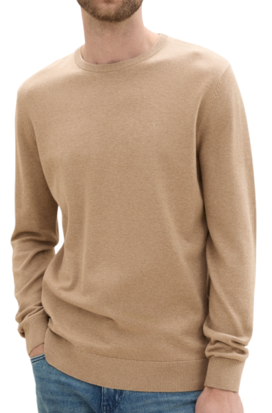 Пуловер однотонный мужской / Коричневый / 50 Пуловер однотонный мужской / Коричневый / 50