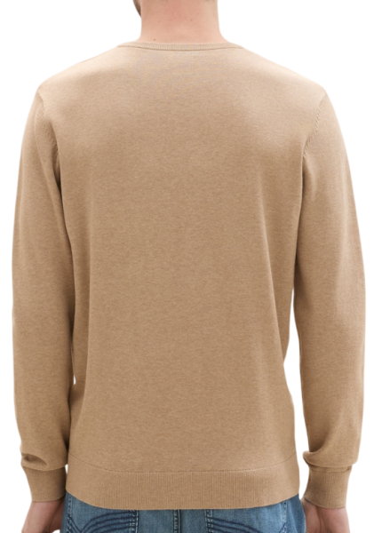 Пуловер однотонный мужской / Коричневый / 50 Пуловер однотонный мужской / Коричневый / 50