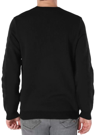 Свитер однотонный мужской / Черный / 46 Свитер однотонный мужской / Черный / 46