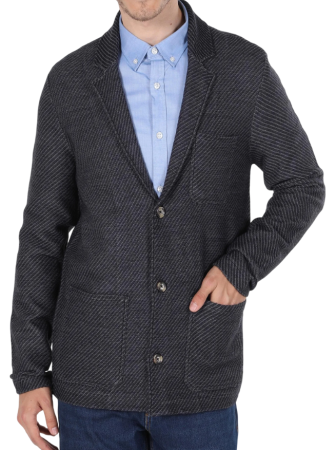 Кардиган приталенного кроя мужской / Синий / 44 Кардиган приталенного кроя мужской / Синий / 44