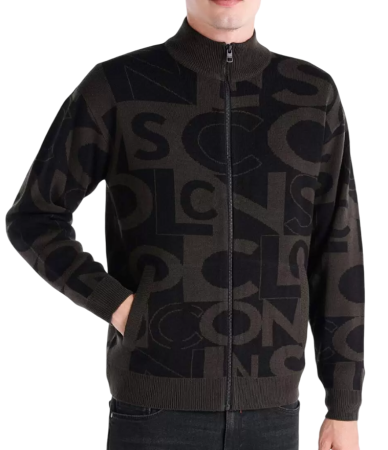 Кардиган с принтом мужской / Черный / 44 Кардиган с принтом мужской / Черный / 44