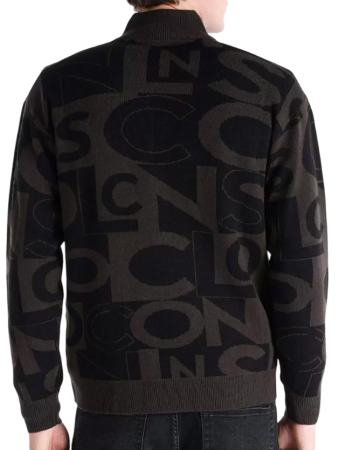 Кардиган с принтом мужской / Черный / 44 Кардиган с принтом мужской / Черный / 44