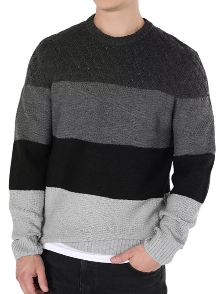 Джемпер с принтом мужской / Черный / 52 Джемпер с принтом мужской / Черный / 52