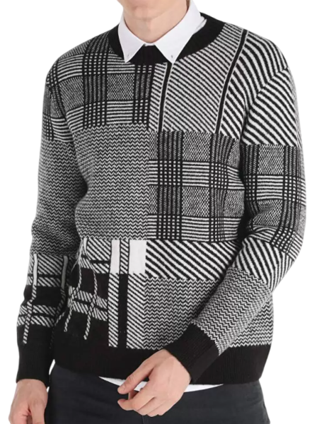 Джемпер с принтом мужской / Черный / 52 Джемпер с принтом мужской / Черный / 52