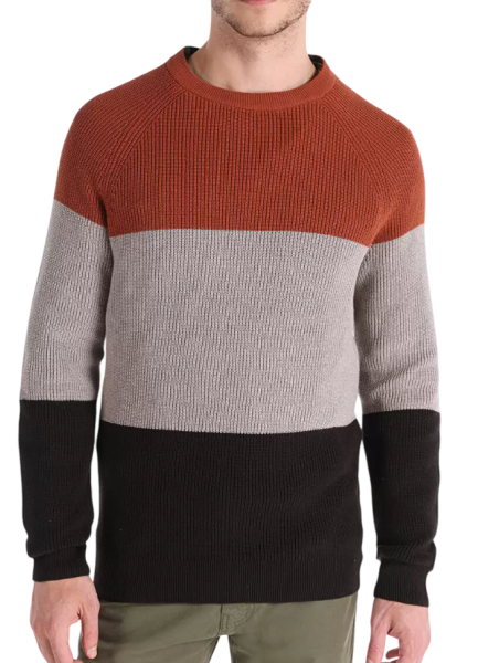 Свитер с принтом мужской / Коричневый / 46 Свитер с принтом мужской / Коричневый / 46