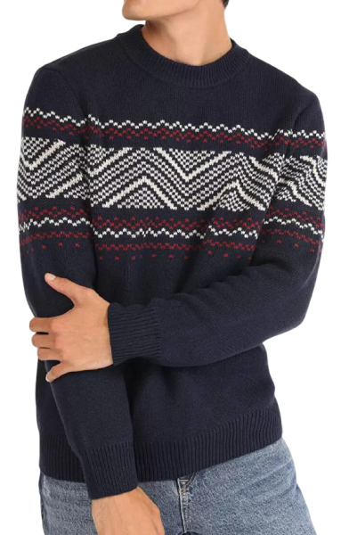 Джемпер с принтом мужской / Синий / 52 Джемпер с принтом мужской / Синий / 52