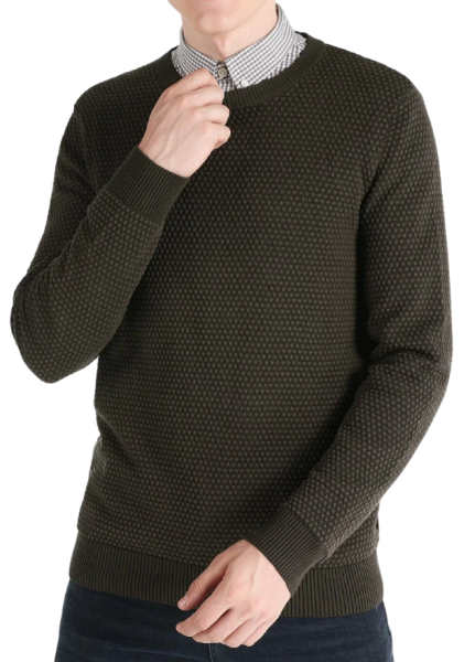 Свитер хлопковый мужской / Хаки / 48 Свитер хлопковый мужской / Хаки / 48