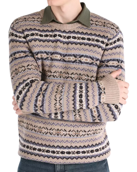 Джемпер с принтом мужской / Коричневый / 50 Джемпер с принтом мужской / Коричневый / 50