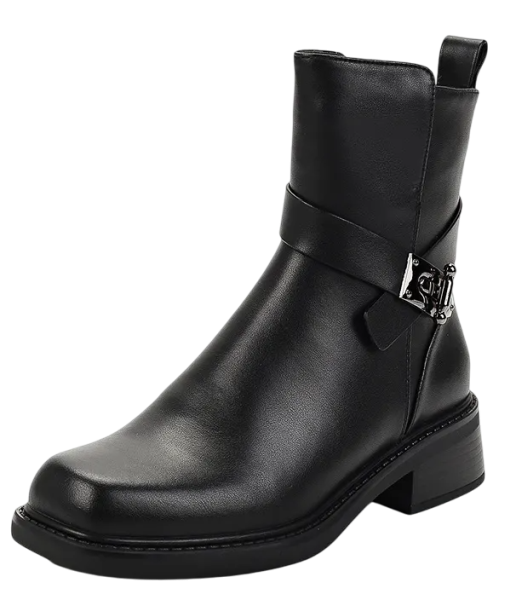 Ботинки кожаные женские / Черный / 39