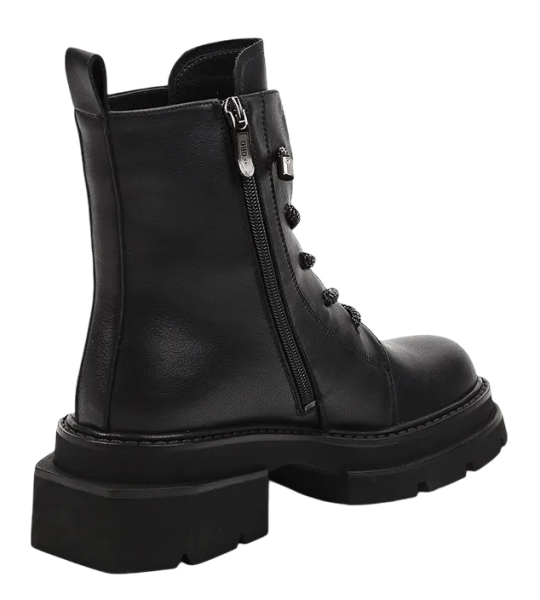 Ботинки кожаные женские / Черный / 37