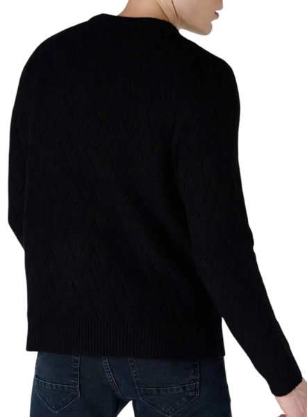 Пуловер однотонный мужской / Черный / 48 Пуловер однотонный мужской / Черный / 48