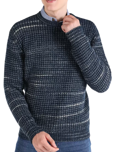 Свитер с принтом мужской / Синий / 52 Свитер с принтом мужской / Синий / 52