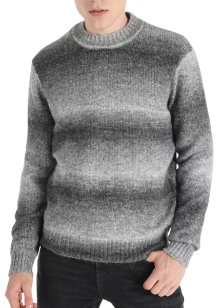 Свитер с принтом мужской / Серый / 54 Свитер с принтом мужской / Серый / 54