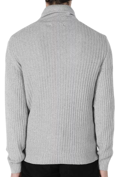 Свитер однотонный мужской / Серый / 54 Свитер однотонный мужской / Серый / 54