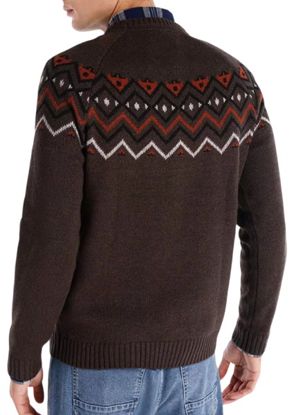 Свитер с принтом мужской / Коричневый / 50 Свитер с принтом мужской / Коричневый / 50