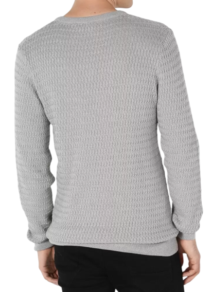 Свитер хлопковый мужской / Серый / 52 Свитер хлопковый мужской / Серый / 52