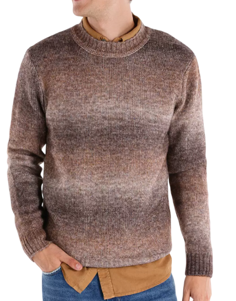 Свитер с принтом мужской / Коричневый / 54 Свитер с принтом мужской / Коричневый / 54