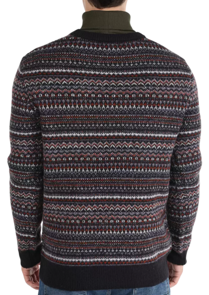 Свитер с принтом мужской / Черный / 52 Свитер с принтом мужской / Черный / 52