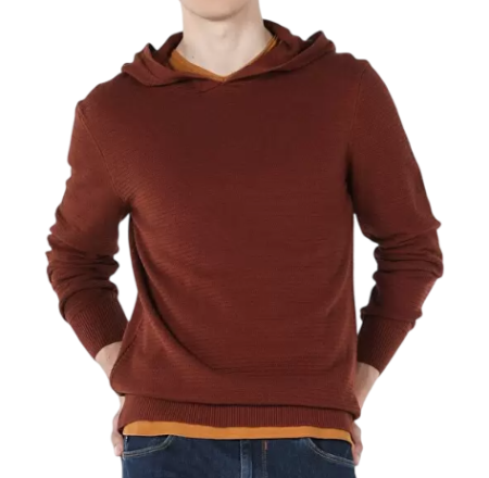 Джемпер с капюшоном мужской / Коричневый / 46 Джемпер с капюшоном мужской / Коричневый / 46