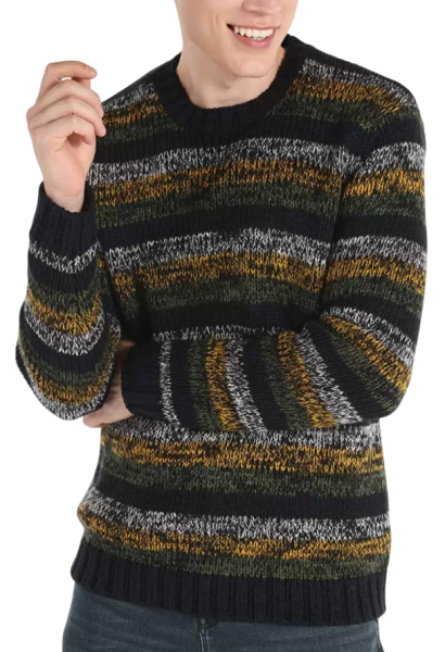 Свитер с принтом мужской / Черный / 54 Свитер с принтом мужской / Черный / 54