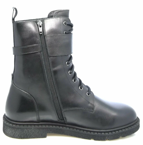 Ботинки кожаные женские / Черный / 37