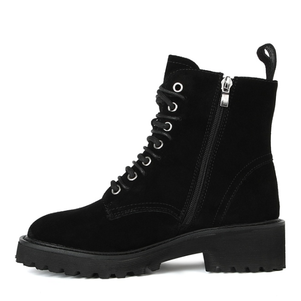Ботинки велюровые женские / Черный / 41