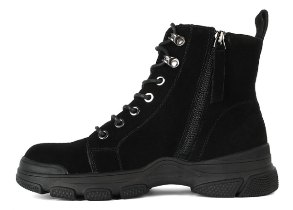 Ботинки велюровые женские / Черный / 37