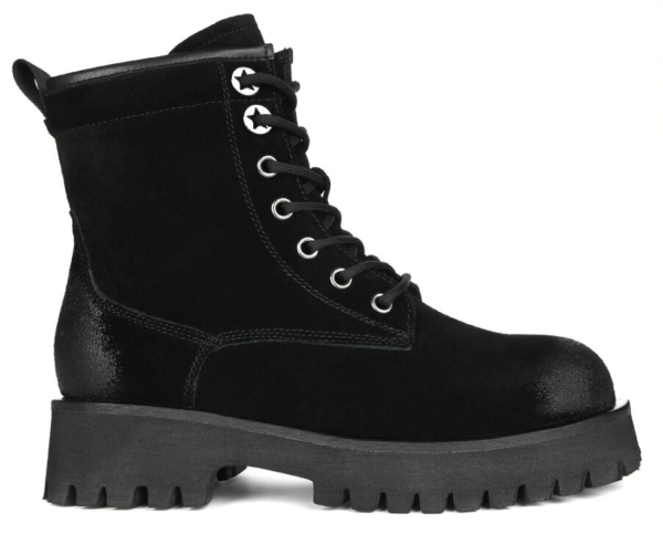 Ботинки велюровые женские / Черный / 40