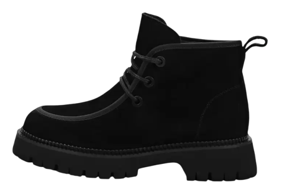 Ботинки замшевые женские / Черный / 35