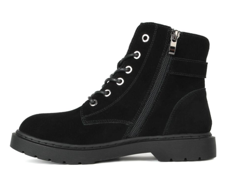 Ботинки велюровые женские / Черный / 37