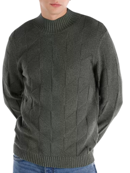 Свитер хлопковый мужской / Хаки / 46 Свитер хлопковый мужской / Хаки / 46