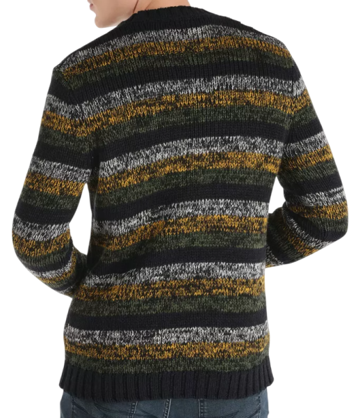 Свитер в полоску мужской / Черный / 48 Свитер в полоску мужской / Черный / 48