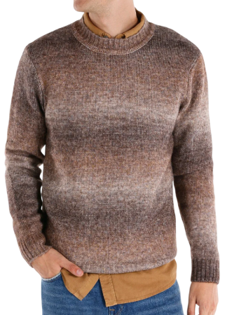 Джемпер с принтом мужской / Коричневый / 54