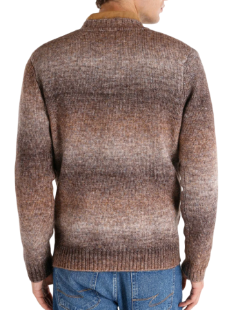 Джемпер с принтом мужской / Коричневый / 54