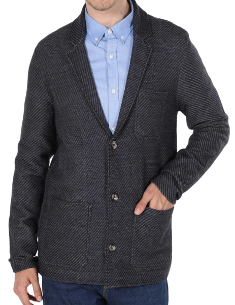 Кардиган однотонный мужской / Синий / 48 Кардиган однотонный мужской / Синий / 48