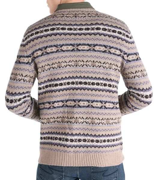 Свитер с принтом мужской / Коричневый / 50 Свитер с принтом мужской / Коричневый / 50