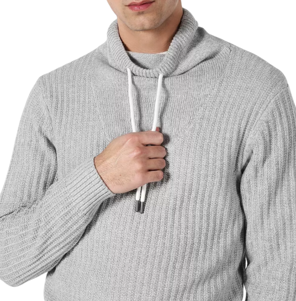 Свитер однотонный мужской / Серый / 54 Свитер однотонный мужской / Серый / 54