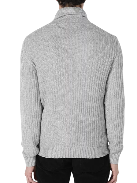 Свитер однотонный мужской / Серый / 54 Свитер однотонный мужской / Серый / 54