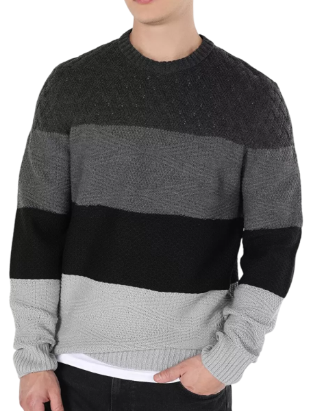 Джемпер с принтом мужской / Темно-серый / 50 Джемпер с принтом мужской / Темно-серый / 50