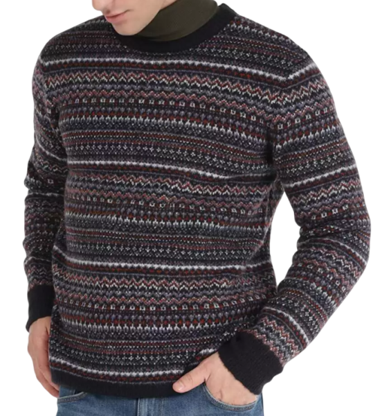 Свитер с принтом мужской / Черный / 48 Свитер с принтом мужской / Черный / 48