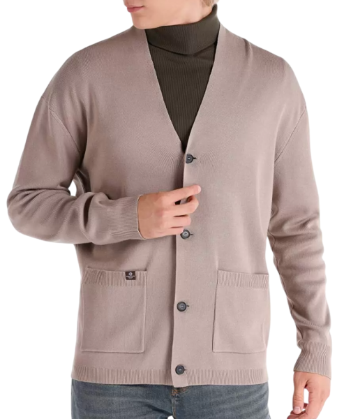 Кардиган однотонный мужской / Коричневый / 46 Кардиган однотонный мужской / Коричневый / 46