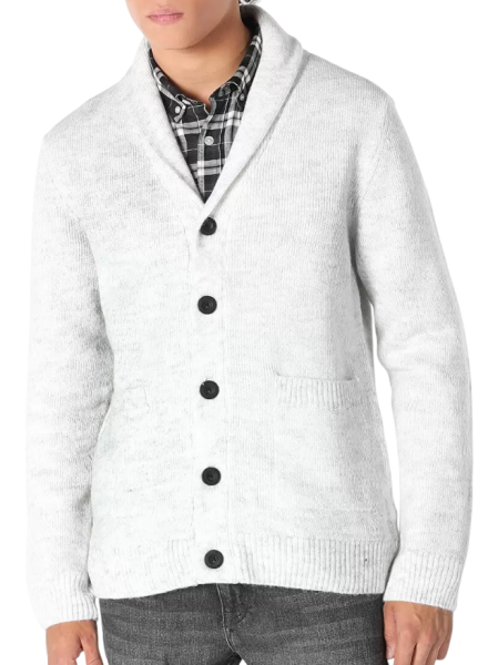 Кардиган однотонный мужской / Серый / 52 Кардиган однотонный мужской / Серый / 52