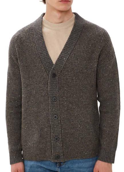 Кардиган с логотипом мужской / Коричневый / 46 Кардиган с логотипом мужской / Коричневый / 46