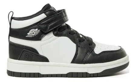 Кроссовки из экокожи для мальчика / Черно-белый / 33 Кроссовки из экокожи для мальчика / Черно-белый / 33