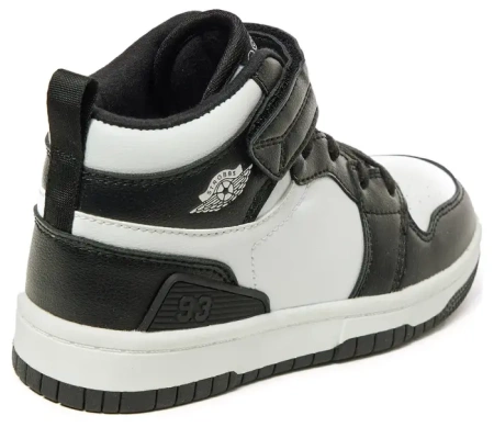 Кроссовки из экокожи для мальчика / Черно-белый / 33 Кроссовки из экокожи для мальчика / Черно-белый / 33