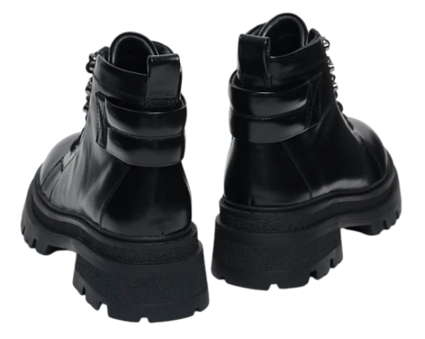 Ботинки кожаные женские / Черный / 37