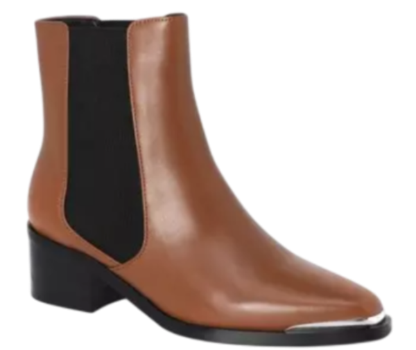 Ботинки из кожи женские / Оранжевый / 35