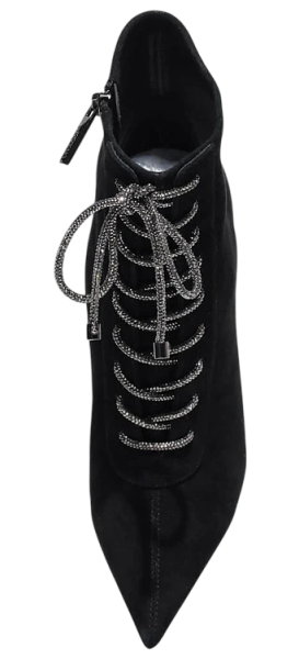 Ботильоны из замши женские / Черный / 39